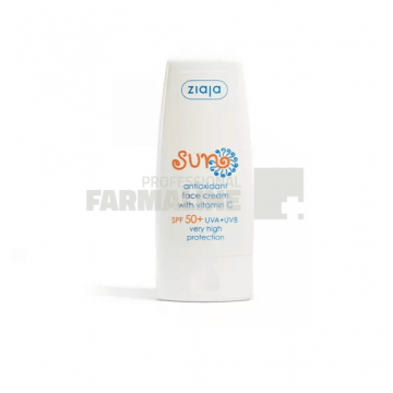 Ziaja Sun Crema antioxidanta pentru fata cu vitamina C SPF50 50 ml