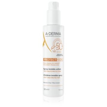 A-Derma Protect Kids Children Invisible Spray spray pentru protecție solară SPF 50+ pentru copii