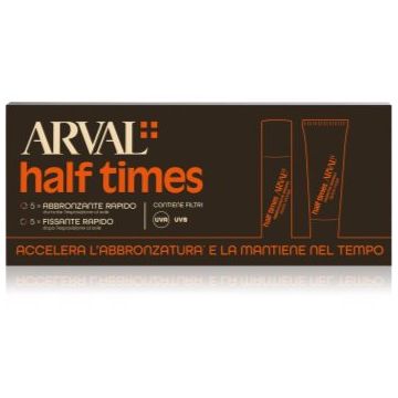 Arval Half Times Fast Tanning Bottle + Tube Set ulei protector pentru accelerarea bronzului
