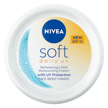Crema cu protectie solara SPF 15 Soft Daily UV, 100ml, Nivea