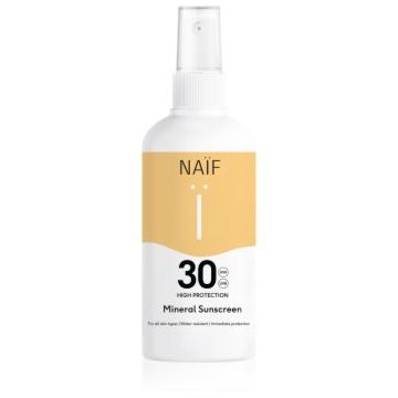Naif Sun Mineral Sunscreen SPF 30 spray protector pentru plajă SPF 30