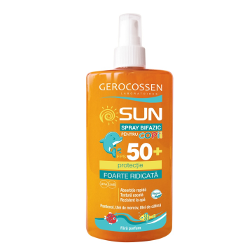Spray invizibil bifazic pentru copii cu FPS 50+ Sun, 300 ml, Gerocossen